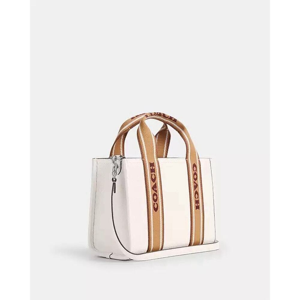 NWT Coach Smith Tote Bag Leather 24 CAR77 Silver /Chalk Multi - Picture 7 of 8